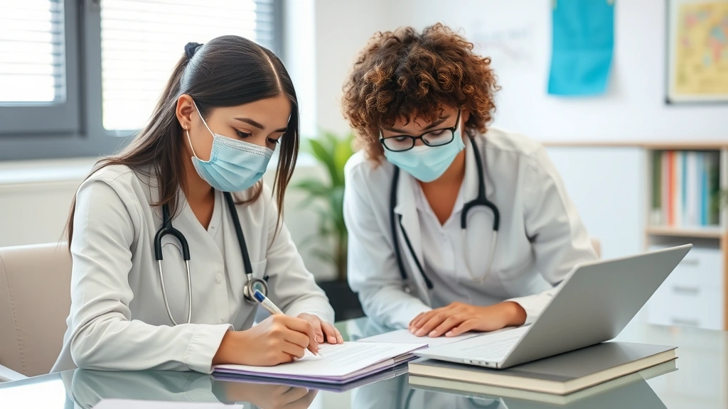 healthcare provider writing notes during consultation with student about educational needs and disability documentation